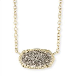 Kendra Scotty Gold and Grey Druzy Elisa Necklace